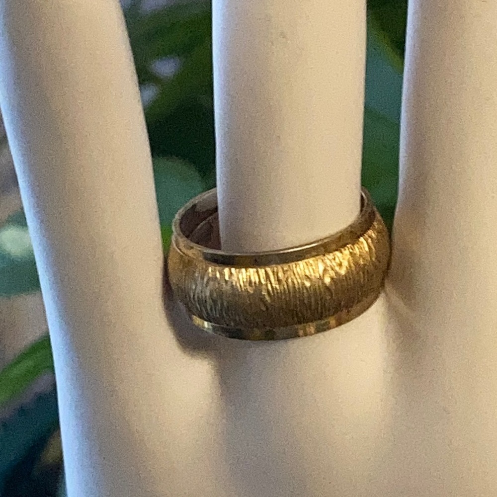 OT 925 Turkey Textured Gold Band